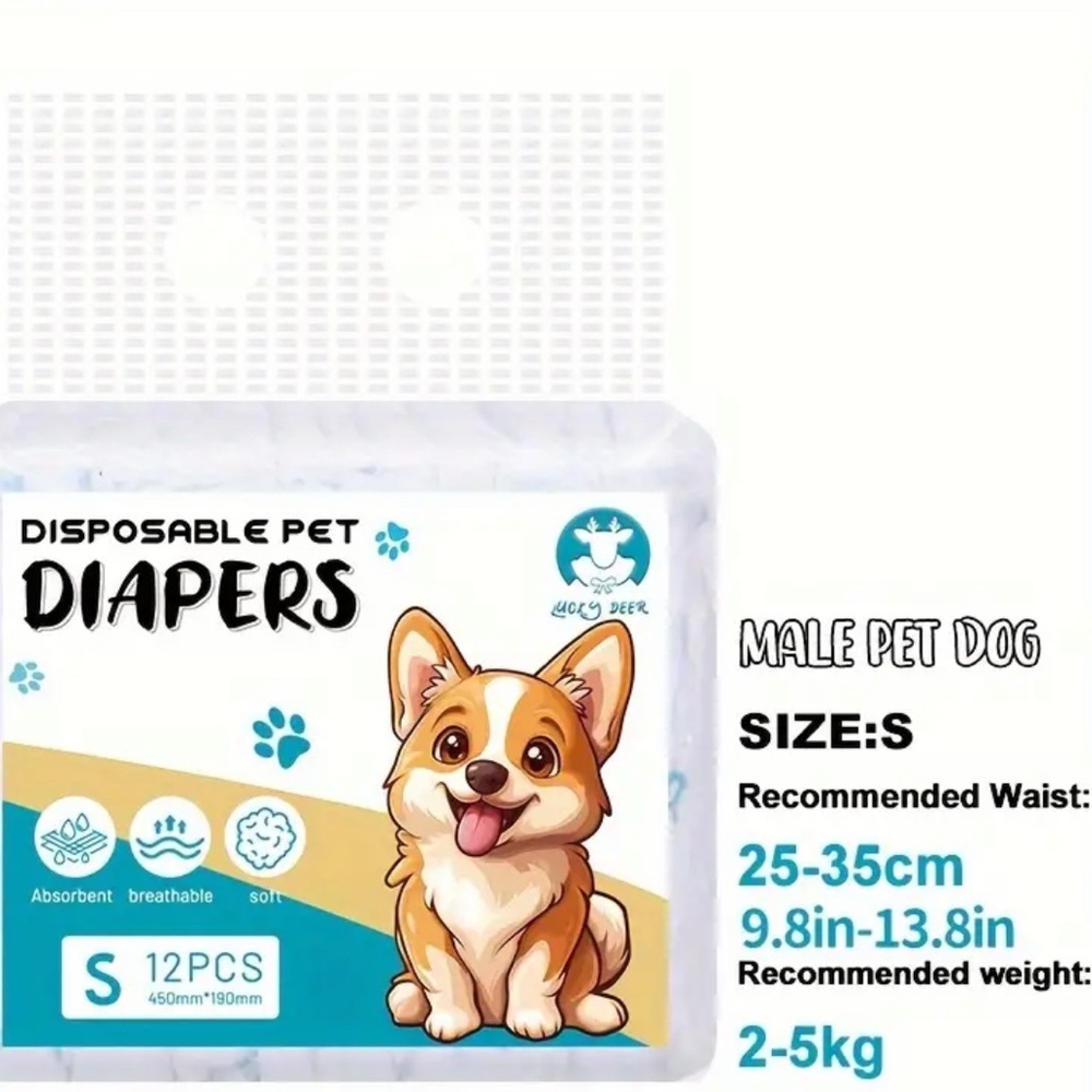 Size Small Male Dog Diapers